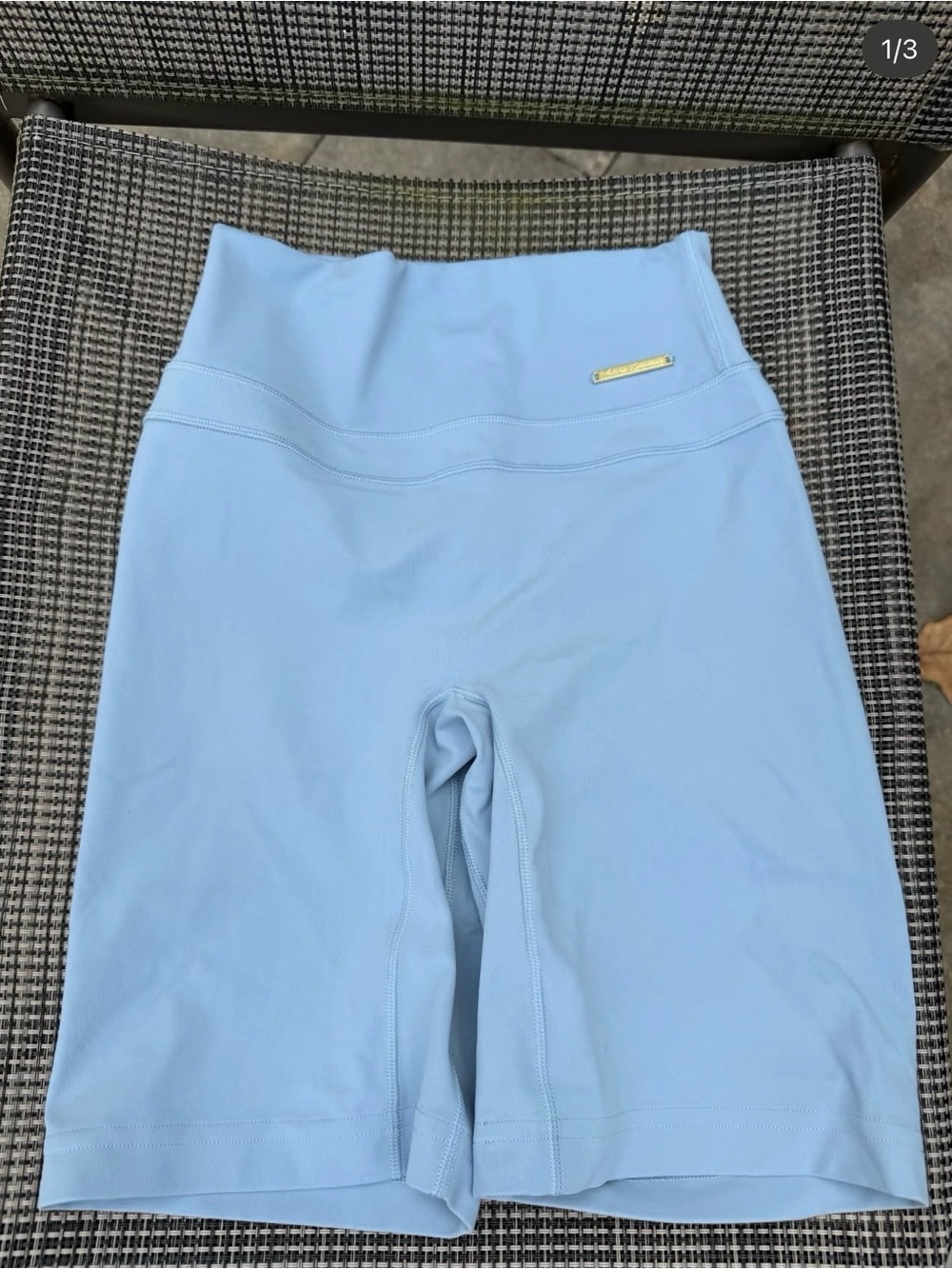 Gymshark - Light Blue High-Waist Bike Shorts